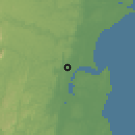 Shaded relief of the 60 km around Valença, drawn from the GMTED2010 grid