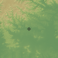 Shaded relief of the 56 km around Venâncio Aires, drawn from the GMTED2010 grid