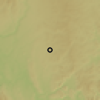 Shaded relief of the 60 km around Vera Cruz, drawn from the GMTED2010 grid