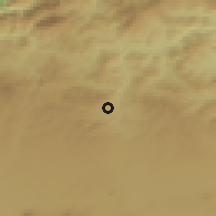 Shaded relief of the 55 km around Beni Fouda, drawn from the GMTED2010 grid