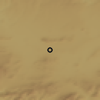 Shaded relief of the 55 km around Bir Haddada, drawn from the GMTED2010 grid