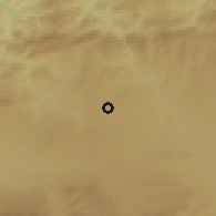 Shaded relief of the 55 km around Bir Kasdali, drawn from the GMTED2010 grid