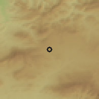 Shaded relief of the 55 km around Bordj Bou Arreridj, drawn from the GMTED2010 grid
