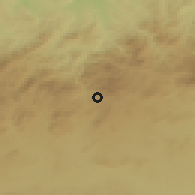 Shaded relief of the 55 km around Bordj El Emir Abdelkader, drawn from the GMTED2010 grid