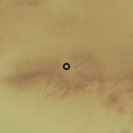 Shaded relief of the 55 km around Bordj Ghdir, drawn from the GMTED2010 grid
