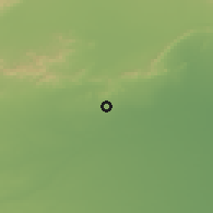 Shaded relief of the 55 km around Bouchagroun, drawn from the GMTED2010 grid