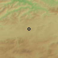 Shaded relief of the 54 km around Ain Bessam, drawn from the GMTED2010 grid