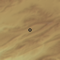 Shaded relief of the 55 km around Bouzina, drawn from the GMTED2010 grid