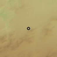 Shaded relief of the 55 km around Chetouane, drawn from the GMTED2010 grid