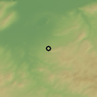 Shaded relief of the 55 km around Dar Ben Abdellah, drawn from the GMTED2010 grid