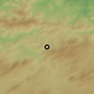 Shaded relief of the 54 km around Didouche Mourad, drawn from the GMTED2010 grid