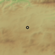 Shaded relief of the 55 km around El Hachimia, drawn from the GMTED2010 grid
