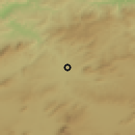 Shaded relief of the 55 km around El Khroub, drawn from the GMTED2010 grid