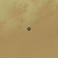 Shaded relief of the 55 km around Ain Hadjar, drawn from the GMTED2010 grid