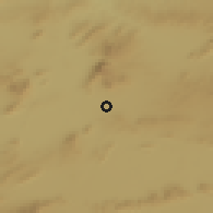 Shaded relief of the 55 km around Ain Kercha, drawn from the GMTED2010 grid