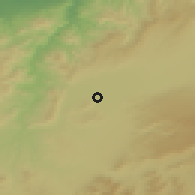 Shaded relief of the 55 km around Froha, drawn from the GMTED2010 grid