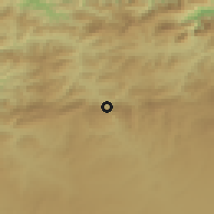 Shaded relief of the 54 km around Hammam Guergour, drawn from the GMTED2010 grid