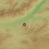 Shaded relief of the 54 km around Ighil Ali, drawn from the GMTED2010 grid