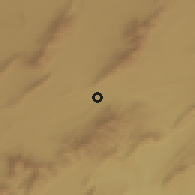 Shaded relief of the 56 km around Ain Sefra, drawn from the GMTED2010 grid