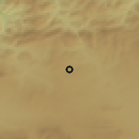 Shaded relief of the 55 km around Khelil, drawn from the GMTED2010 grid