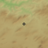 Shaded relief of the 55 km around Ain Smara, drawn from the GMTED2010 grid
