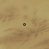 Shaded relief of the 55 km around Ksar Belezma, drawn from the GMTED2010 grid