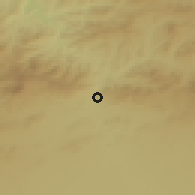 Shaded relief of the 55 km around Ksar Boukhari, drawn from the GMTED2010 grid