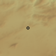 Shaded relief of the 55 km around Ksar Sbahi, drawn from the GMTED2010 grid