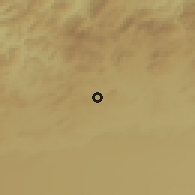 Shaded relief of the 55 km around Layoune, drawn from the GMTED2010 grid