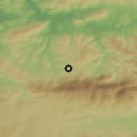 Shaded relief of the 54 km around Mechtrass, drawn from the GMTED2010 grid