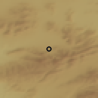 Shaded relief of the 55 km around Merouana, drawn from the GMTED2010 grid
