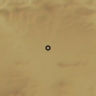 Shaded relief of the 55 km around Mezloug, drawn from the GMTED2010 grid