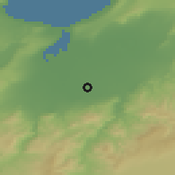 Shaded relief of the 55 km around Mocta Douz, drawn from the GMTED2010 grid