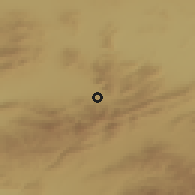 Shaded relief of the 55 km around Oued El Ma, drawn from the GMTED2010 grid