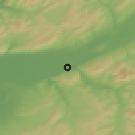 Shaded relief of the 55 km around Oued Rhiou, drawn from the GMTED2010 grid