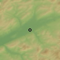 Shaded relief of the 55 km around Oued Sly, drawn from the GMTED2010 grid