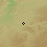 Shaded relief of the 55 km around Oued Taria, drawn from the GMTED2010 grid