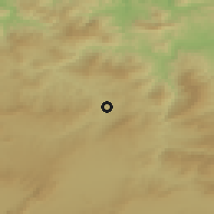 Shaded relief of the 54 km around Oued Zenati, drawn from the GMTED2010 grid