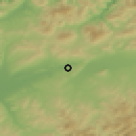 Shaded relief of the 55 km around Ouled Abbes, drawn from the GMTED2010 grid