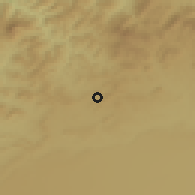 Shaded relief of the 55 km around Ouled Bessem, drawn from the GMTED2010 grid