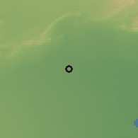 Shaded relief of the 55 km around Oumache, drawn from the GMTED2010 grid