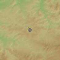 Shaded relief of the 55 km around Rahouia, drawn from the GMTED2010 grid