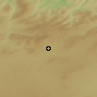Shaded relief of the 55 km around Sedrata, drawn from the GMTED2010 grid