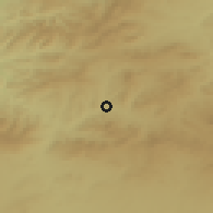 Shaded relief of the 55 km around Seghouane, drawn from the GMTED2010 grid