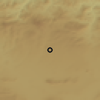 Shaded relief of the 55 km around Setif, drawn from the GMTED2010 grid