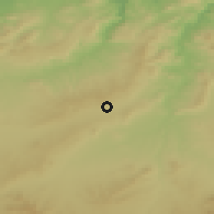 Shaded relief of the 55 km around Sfisef, drawn from the GMTED2010 grid