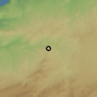 Shaded relief of the 55 km around Sidi Abdelli, drawn from the GMTED2010 grid