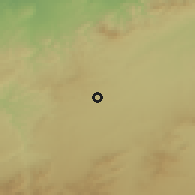 Shaded relief of the 55 km around Sidi Ali Boussidi, drawn from the GMTED2010 grid
