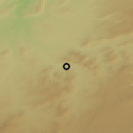 Shaded relief of the 55 km around Sidi Amar, drawn from the GMTED2010 grid