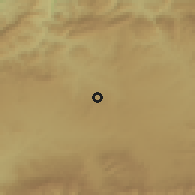 Shaded relief of the 55 km around Sidi Embarek, drawn from the GMTED2010 grid